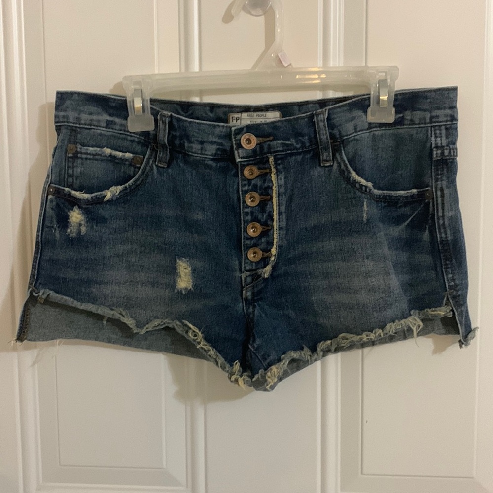 Free People denim cut off shorts